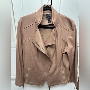 Clara Sunwoo Liquid Leather Jacket- stone brown